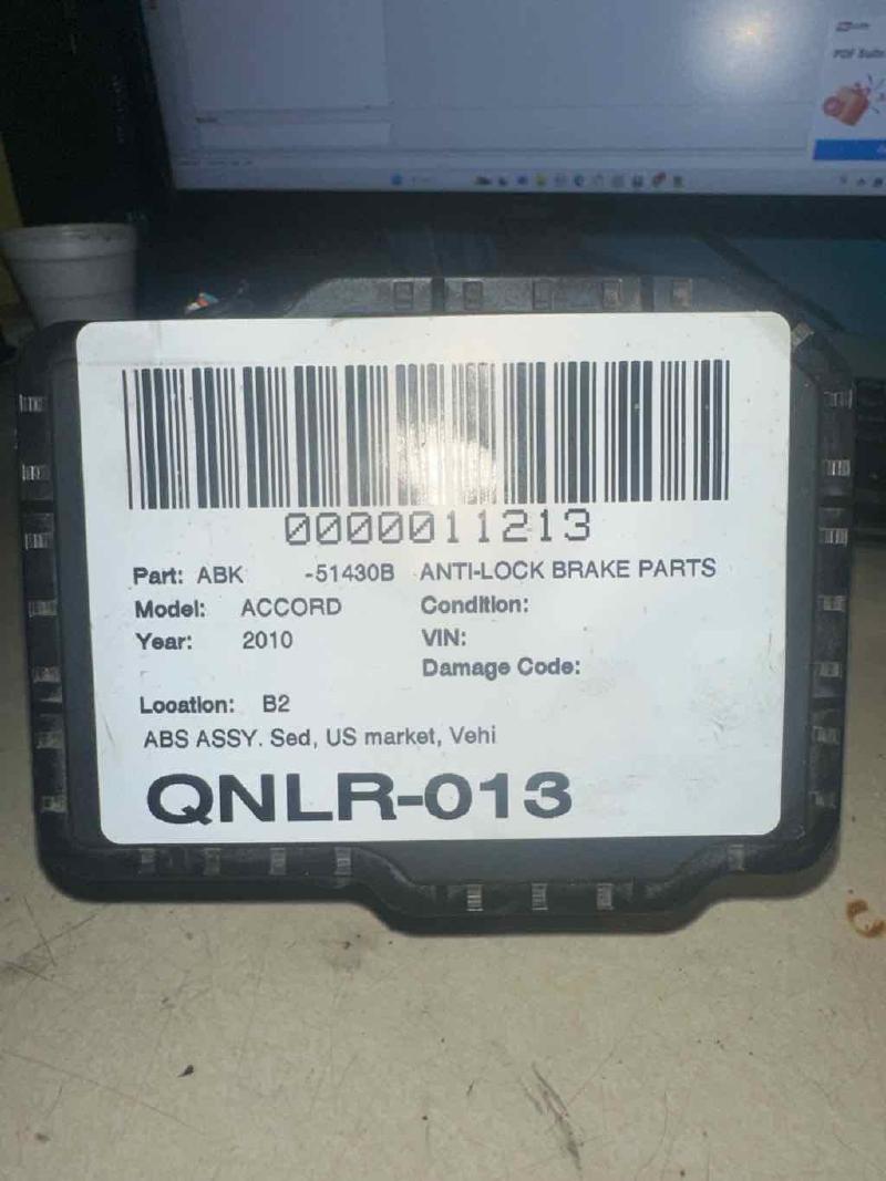 2008-2010 Honda Accord ABS Pump Module Assembly 2.4L AT Sdn